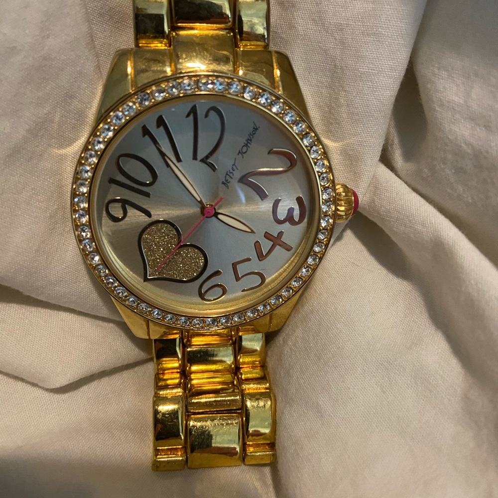 Betsey Johnson gold watch